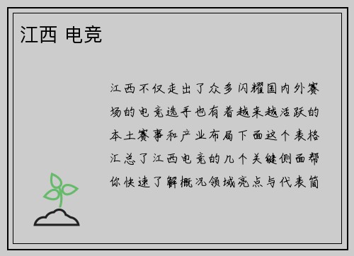 江西 电竞